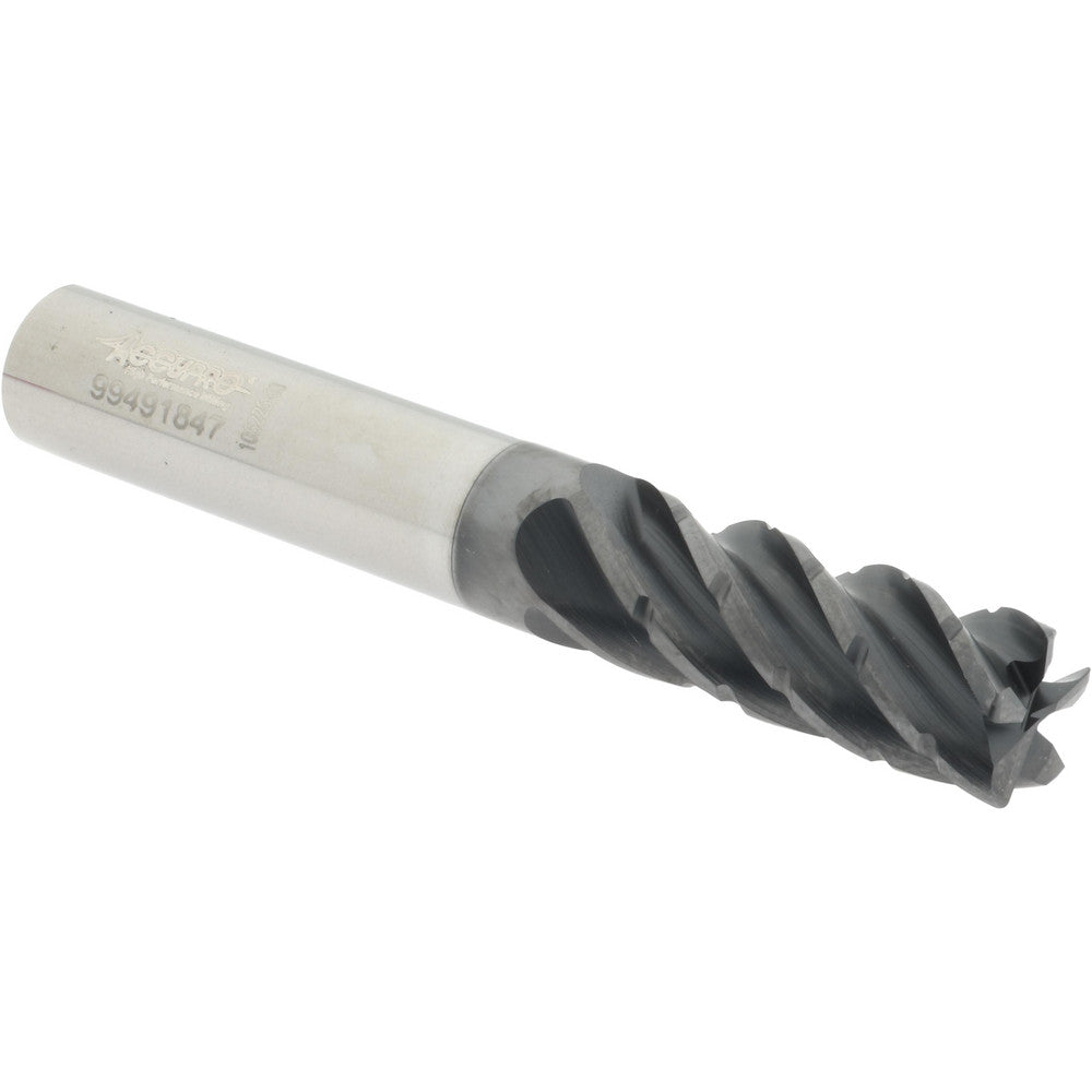 Accupro 95169991 Corner Radius End Mill 3/8" Dia, 1" LOC, 0.0200" Radius, 5 Flute, Solid Carbide
