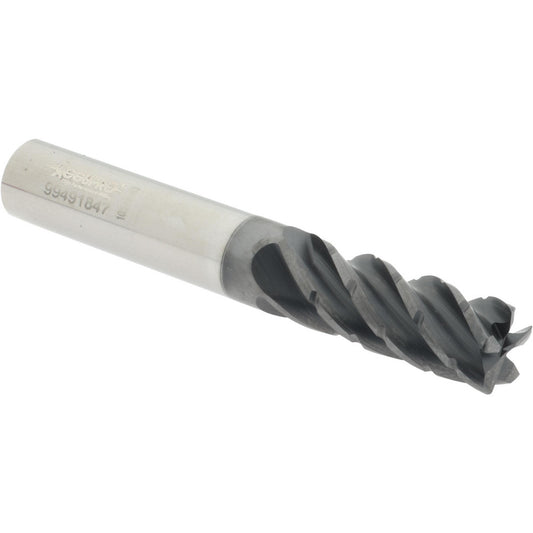 Accupro 95169991 Corner Radius End Mill 3/8" Dia, 1" LOC, 0.0200" Radius, 5 Flute, Solid Carbide
