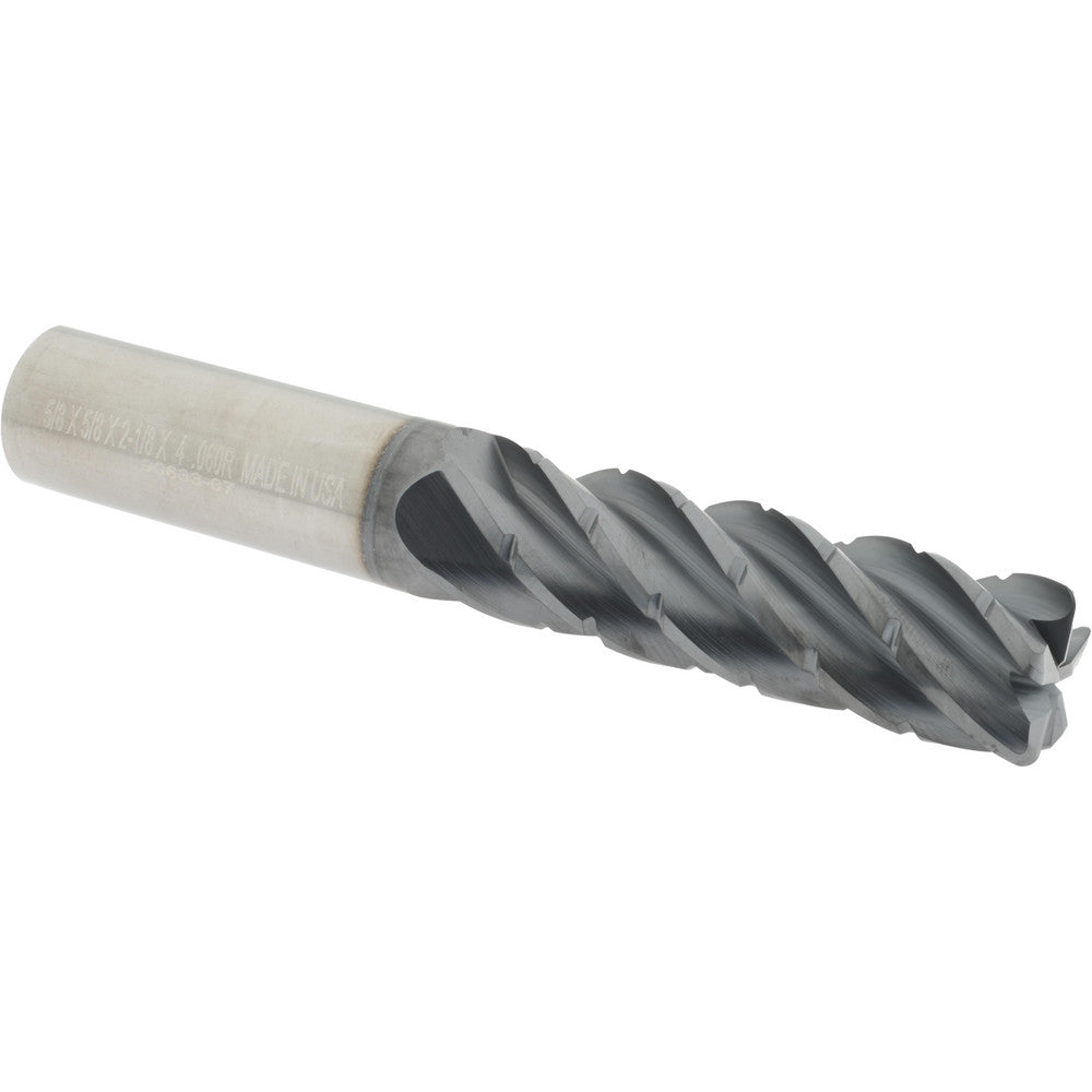Accupro 95170062 Corner Radius End Mill 5/8" Dia, 2-1/8" LOC, 0.0600" Radius, 5 Flute, Solid Carbide
