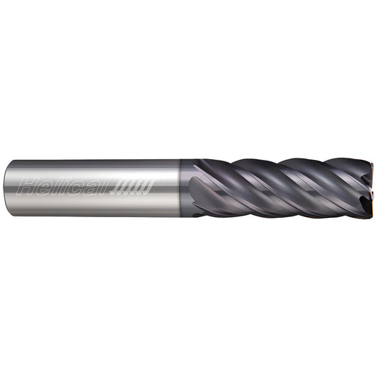 Helical Solutions 33017 Corner Radius End Mill 1/8" Dia, 1/4" LOC, 0.0100" Radius, 4 Flute, Solid Carbide