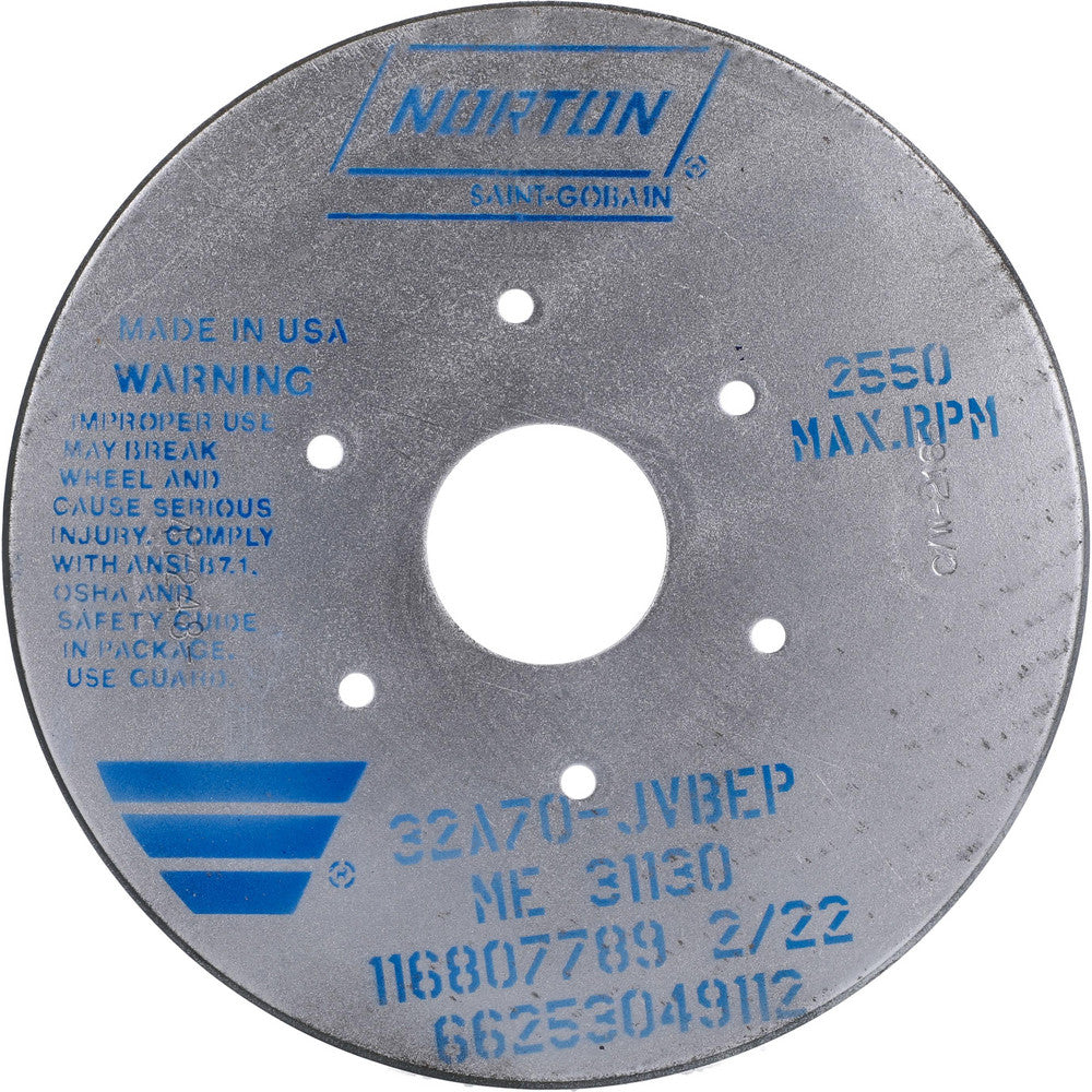 Norton 66253049112 Tool & Cutting Grinding Wheel 9" Dia, 70 Grit, J Hardness, Type 35
