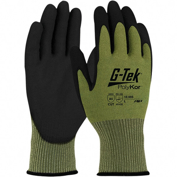PIP 16-665/S Cut, Puncture & Abrasion-Resistant Gloves G-TekÂ® 16-665, Size Small, ANSI Cut A5, ANSI Puncture 2, Polyurethane, Aramid & PolyKor