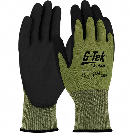 PIP 16-665/XL Cut, Puncture & Abrasion-Resistant Gloves G-TekÂ® 16-665, Size X-Large, ANSI Cut A5, ANSI Puncture 2, Polyurethane, Aramid & PolyKor