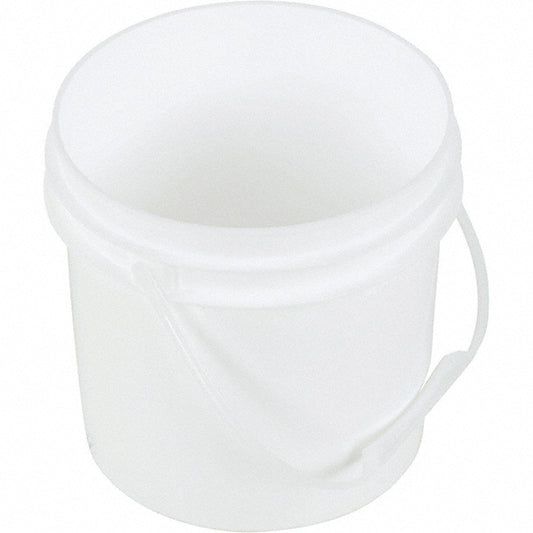 Vestil PAIL-1-PWP Buckets & Pails Capacity 1 gal (US) Body Material High-Density Polyethylene Style Single Pail Shape Round Color White Handle Yes Lid No Lid For Use With Storage Shipping Handle Material Steel Height (mm) 7.5 in Container Size Compati