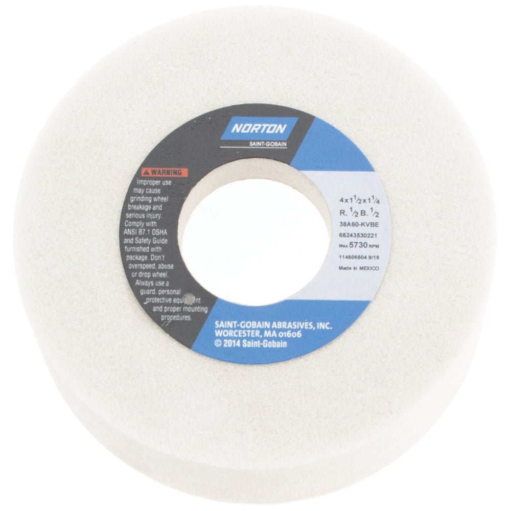 Norton 66243530221 Tool & Cutting Grinding Wheel 4" Dia, 60 Grit, K Hardness, Type 6