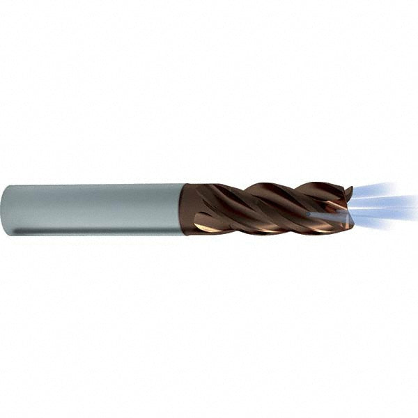 Guhring 9068750063500 Corner Chamfer End Mill 1/4" Dia, 1/2" LOC, 4 Flute, 0.0020" Chamfer Width, Solid Carbide