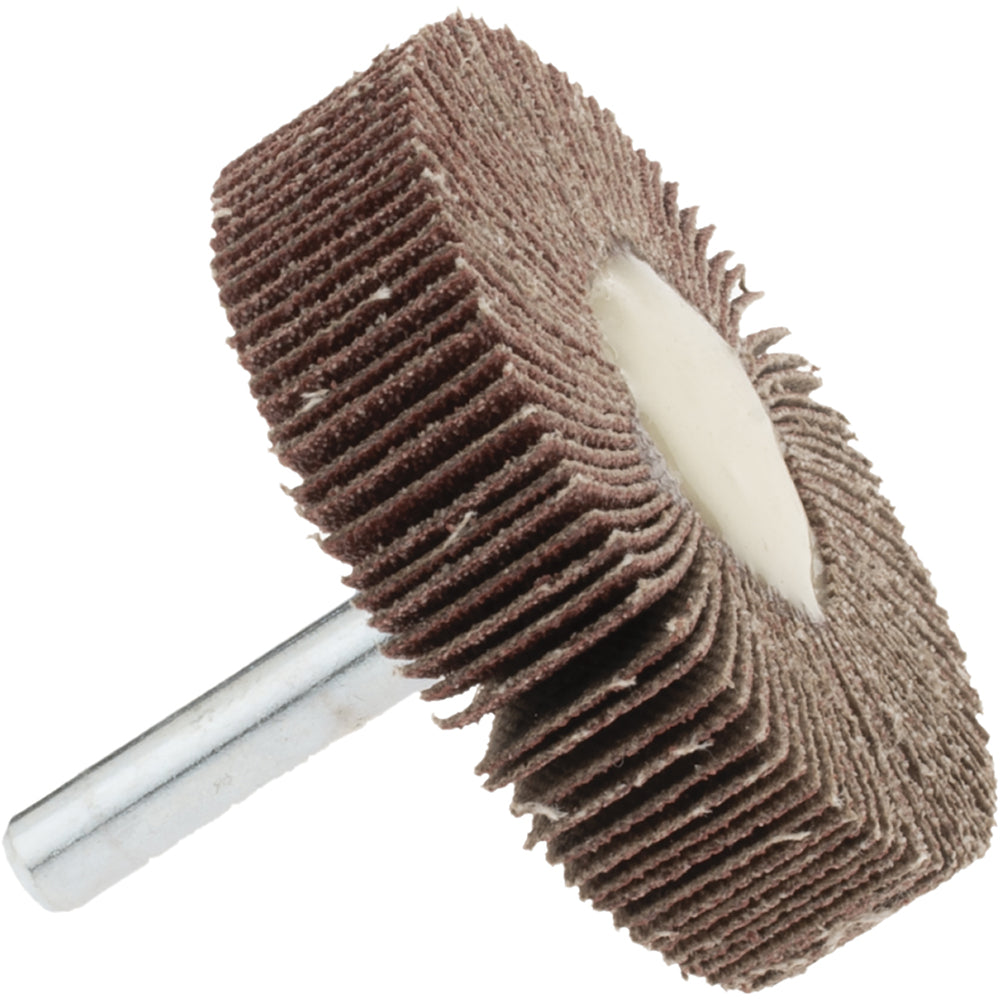 Merit Abrasives 08834137151 Mounted Flap Wheel 2" Dia, 1/2" Face Width, 80 Grit, Ceramic Alumina