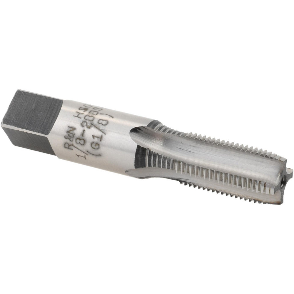 Reiff & Nestor 47050 British Standard Pipe Tap 1/8-28 G(BSP), Plug Chamfer, 4 Flute
