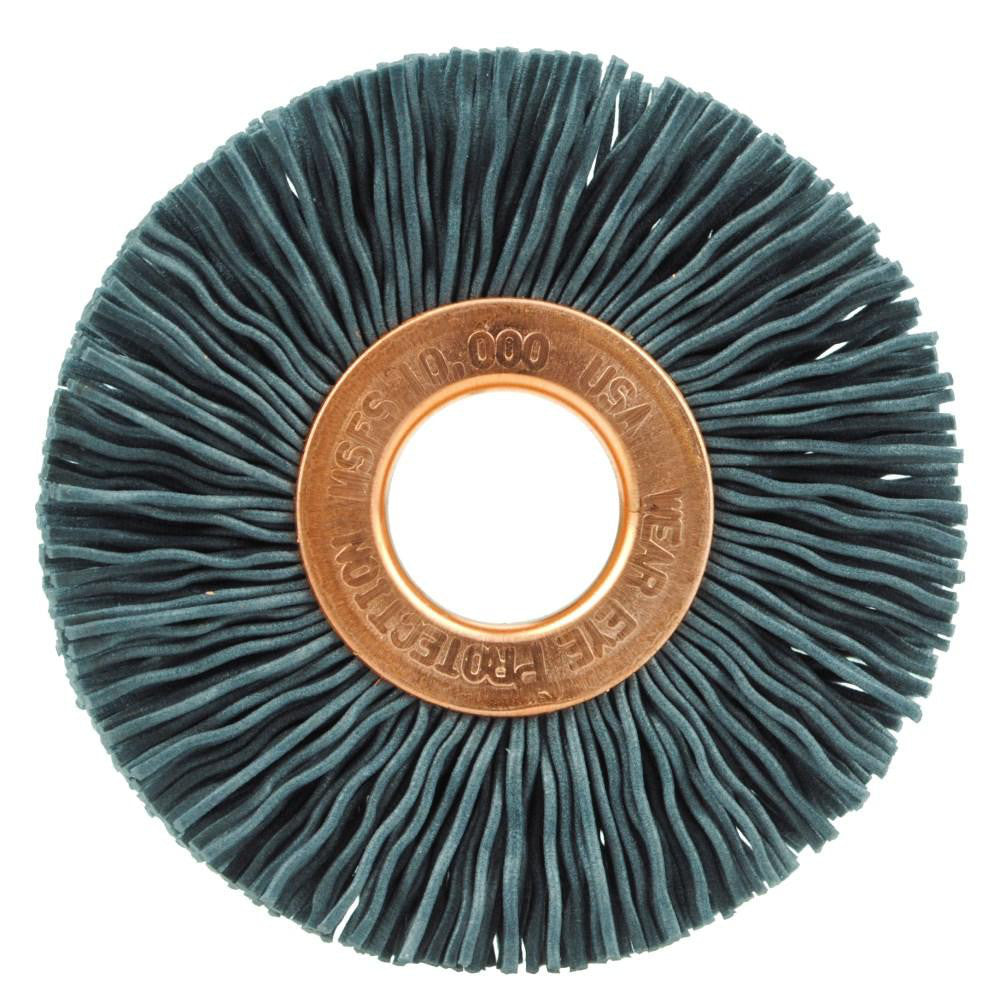 Weiler 17543 Wheel Brush 2" Wheel Dia, 3/8" Face Width, 0.0220" Wire Dia, Crimped