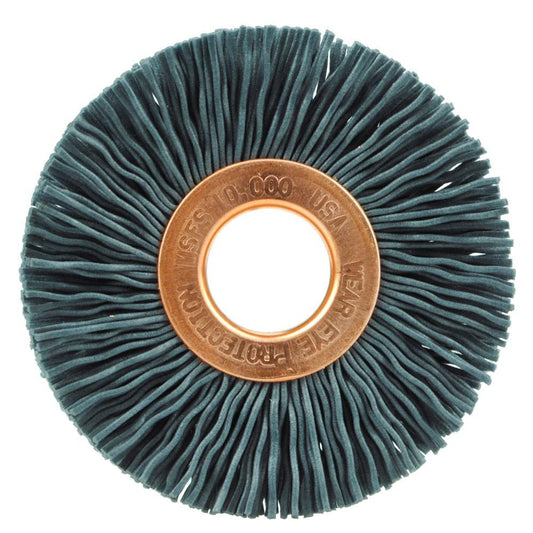 Weiler 17543 Wheel Brush 2" Wheel Dia, 3/8" Face Width, 0.0220" Wire Dia, Crimped
