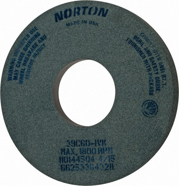 Norton 66253364328 Surface Grinding Wheel 14" Dia, 1-1/2" Thick, 5" Hole, 60 Grit, I Hardness