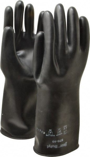 SHOWA 878-10 Chemical Resistant Gloves SHOWAÂ® Size X-Large, 25.00 mil, Butyl, Unsupported