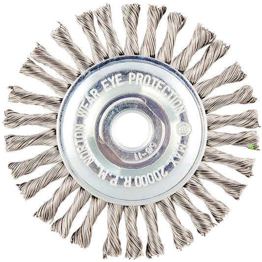 Norton 66252839022 Wheel Brush 4" Wheel Dia, Stringer Bead